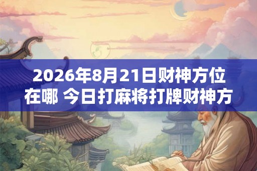 2026年8月21日财神方位在哪 今日打麻将打牌财神方位