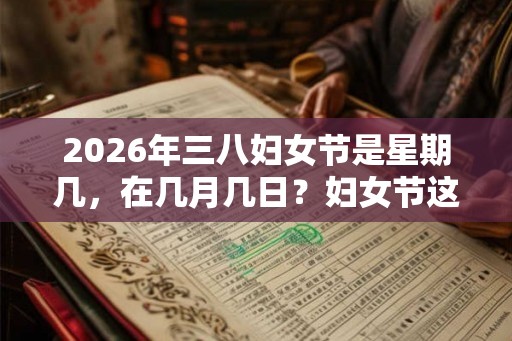 2026年三八妇女节是星期几，在几月几日？妇女节这天是吉日吗？