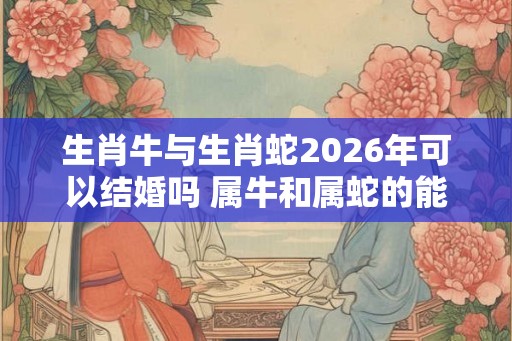 生肖牛与生肖蛇2026年可以结婚吗 属牛和属蛇的能在一起吗