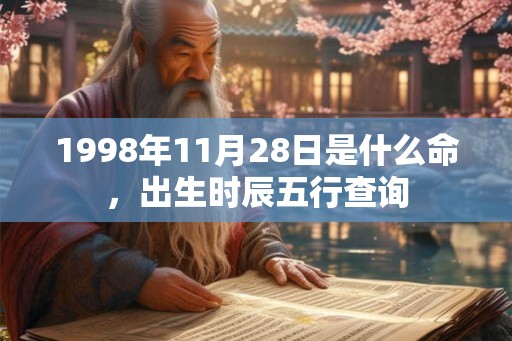 1998年11月28日是什么命，出生时辰五行查询