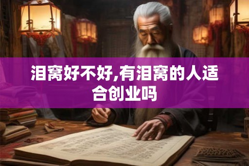 泪窝好不好,有泪窝的人适合创业吗