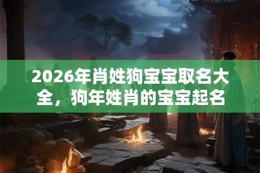 2026年肖姓狗宝宝取名大全，狗年姓肖的宝宝起名