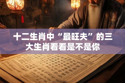 十二生肖中“最旺夫”的三大生肖看看是不是你 十二生肖中“最旺夫”的三大生肖看看是不是你