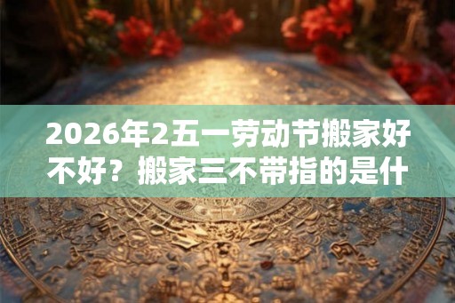 2026年2五一劳动节搬家好不好？搬家三不带指的是什么？