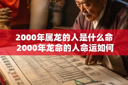 2000年属龙的人是什么命 2000年龙命的人命运如何