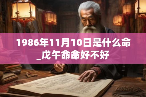 1986年11月10日是什么命_戊午命命好不好