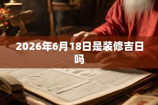 2026年6月18日是装修吉日吗