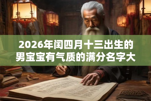 2026年闰四月十三出生的男宝宝有气质的满分名字大全 2026年闰四月十三出生的男宝宝有气质的满分名字大全