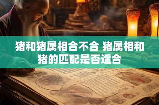 猪和猪属相合不合 猪属相和猪的匹配是否适合