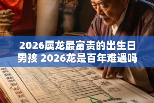 2026属龙最富贵的出生日男孩 2026龙是百年难遇吗