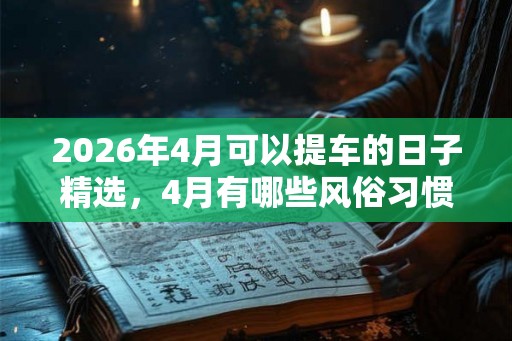 2026年4月可以提车的日子精选，4月有哪些风俗习惯？