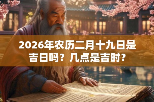 2026年农历二月十九日是吉日吗？几点是吉时？