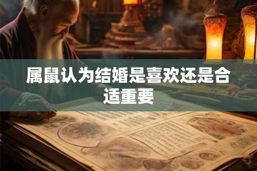 属鼠认为结婚是喜欢还是合适重要 属鼠认为结婚是喜欢还是合适重要
