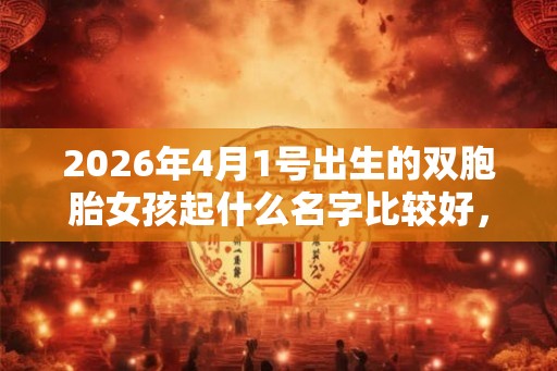 2026年4月1号出生的双胞胎女孩起什么名字比较好，五行属什么？