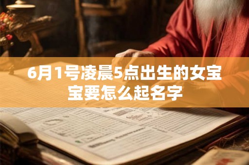 6月1号凌晨5点出生的女宝宝要怎么起名字