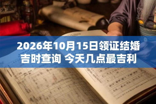 2026年10月15日领证结婚吉时查询 今天几点最吉利