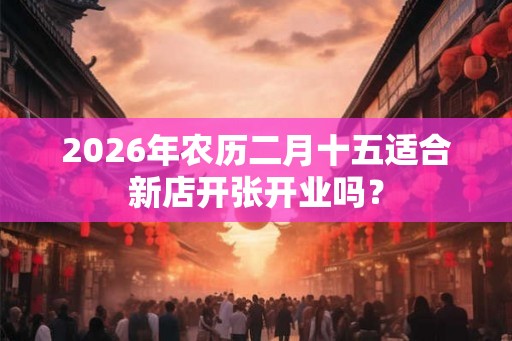 2026年农历二月十五适合新店开张开业吗？