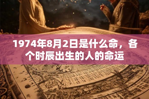 1974年8月2日是什么命,各个时辰出生的人的命运 1974年8月2日是什么命,各个时辰出生的人的命运