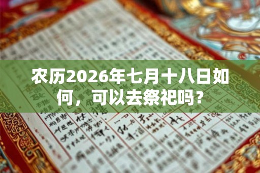 农历2026年七月十八日如何，可以去祭祀吗？