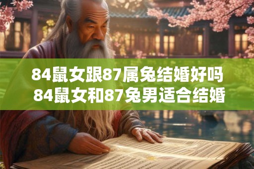 84鼠女跟87属兔结婚好吗 84鼠女和87兔男适合结婚吗