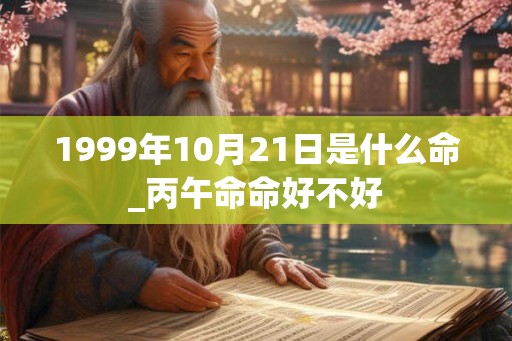 1999年10月21日是什么命_丙午命命好不好