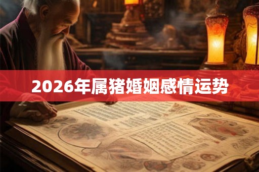 2026年属猪婚姻感情运势