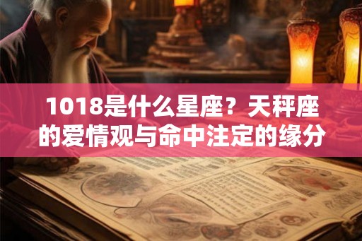 1018是什么星座?天秤座的爱情观与命中注定的缘分 1018是什么星座?天秤座的爱情观与命中注定的缘分