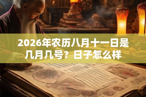 2026年农历八月十一日是几月几号?日子怎么样 2026年农历八月十一日是几月几号?日子怎么样