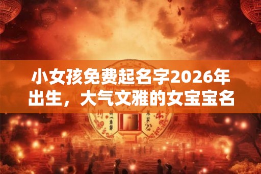 小女孩免费起名字2026年出生，大气文雅的女宝宝名字