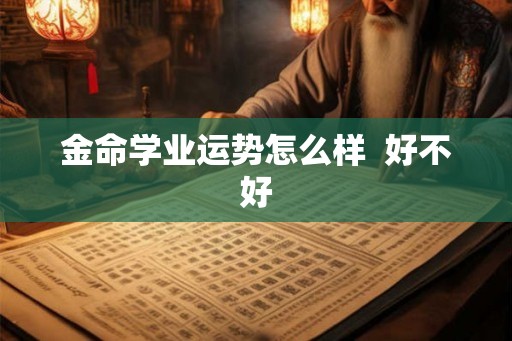 金命学业运势怎么样  好不好