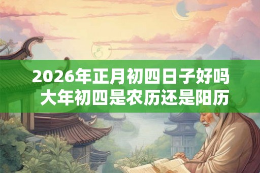 2026年正月初四日子好吗 大年初四是农历还是阳历 2026年正月初四日子好吗 大年初四是农历还是阳历