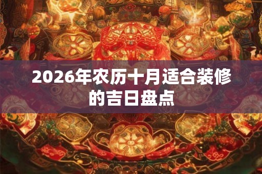 2026年农历十月适合装修的吉日盘点 2026年农历十月适合装修的吉日盘点