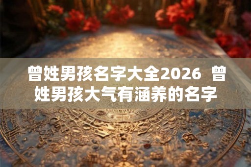 曾姓男孩名字大全2026 曾姓男孩大气有涵养的名字 曾姓男孩名字大全2026 曾姓男孩大气有涵养的名字