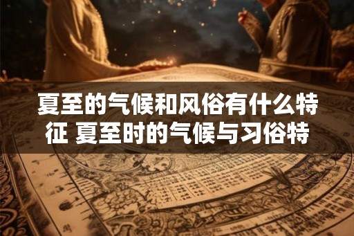 夏至的气候和风俗有什么特征 夏至时的气候与习俗特点 夏至的气候和风俗有什么特征 夏至时的气候与习俗特点