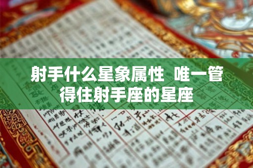 射手什么星象属性  唯一管得住射手座的星座