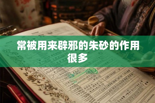 常被用来辟邪的朱砂的作用很多