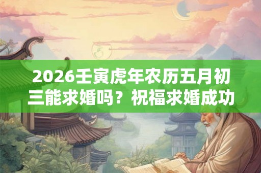 2026壬寅虎年农历五月初三能求婚吗？祝福求婚成功的句子