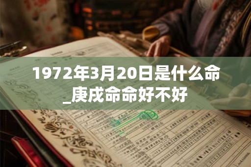 1972年3月20日是什么命_庚戌命命好不好
