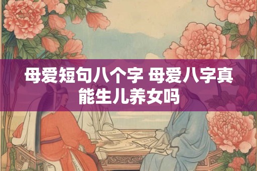 母爱短句八个字 母爱八字真能生儿养女吗