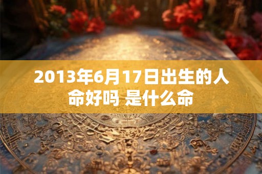 2013年6月17日出生的人命好吗 是什么命