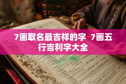 7画取名最吉祥的字  7画五行吉利字大全