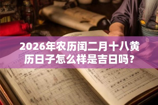 2026年农历闰二月十八黄历日子怎么样是吉日吗? 2026年农历闰二月十八黄历日子怎么样是吉日吗?