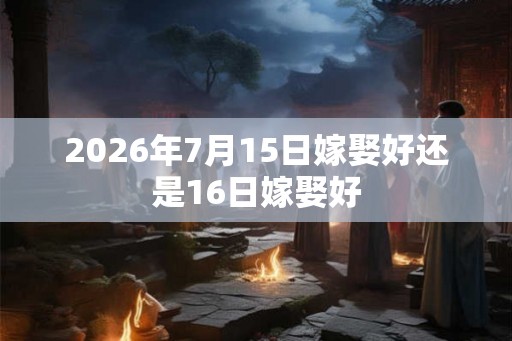 2026年7月15日嫁娶好还是16日嫁娶好