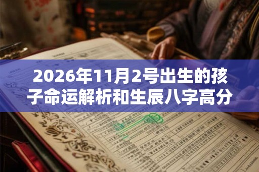 2026年11月2号出生的孩子命运解析和生辰八字高分取名 2026年11月2号出生的孩子命运解析和生辰八字高分取名