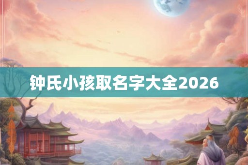 钟氏小孩取名字大全2026
