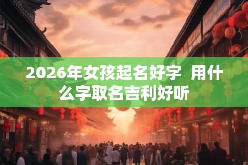 2026年女孩起名好字  用什么字取名吉利好听