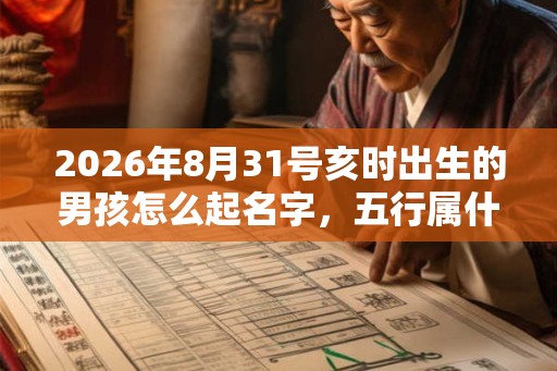 2026年8月31号亥时出生的男孩怎么起名字，五行属什么