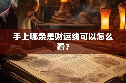 手上哪条是财运线可以怎么看？