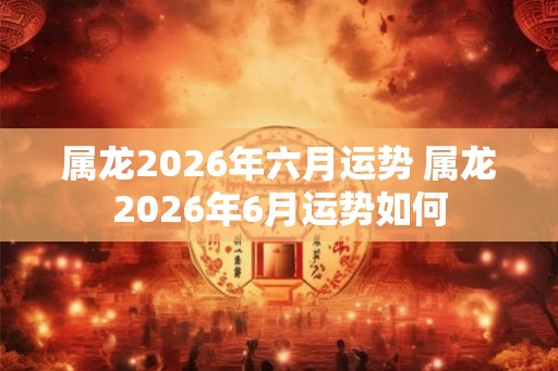 属龙2026年六月运势 属龙2026年6月运势如何 属龙2026年六月运势 属龙2026年6月运势如何
