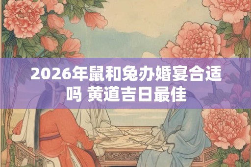 2026年鼠和兔办婚宴合适吗 黄道吉日最佳